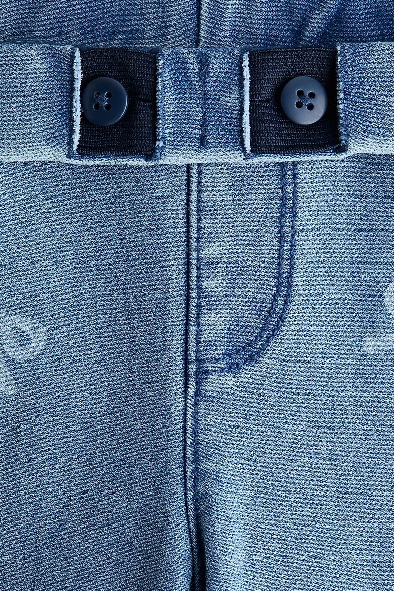 Collant-jean évasé façon denim