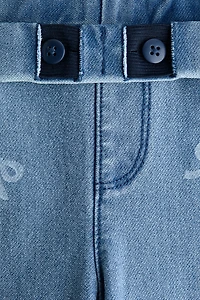Collant-jean évasé façon denim