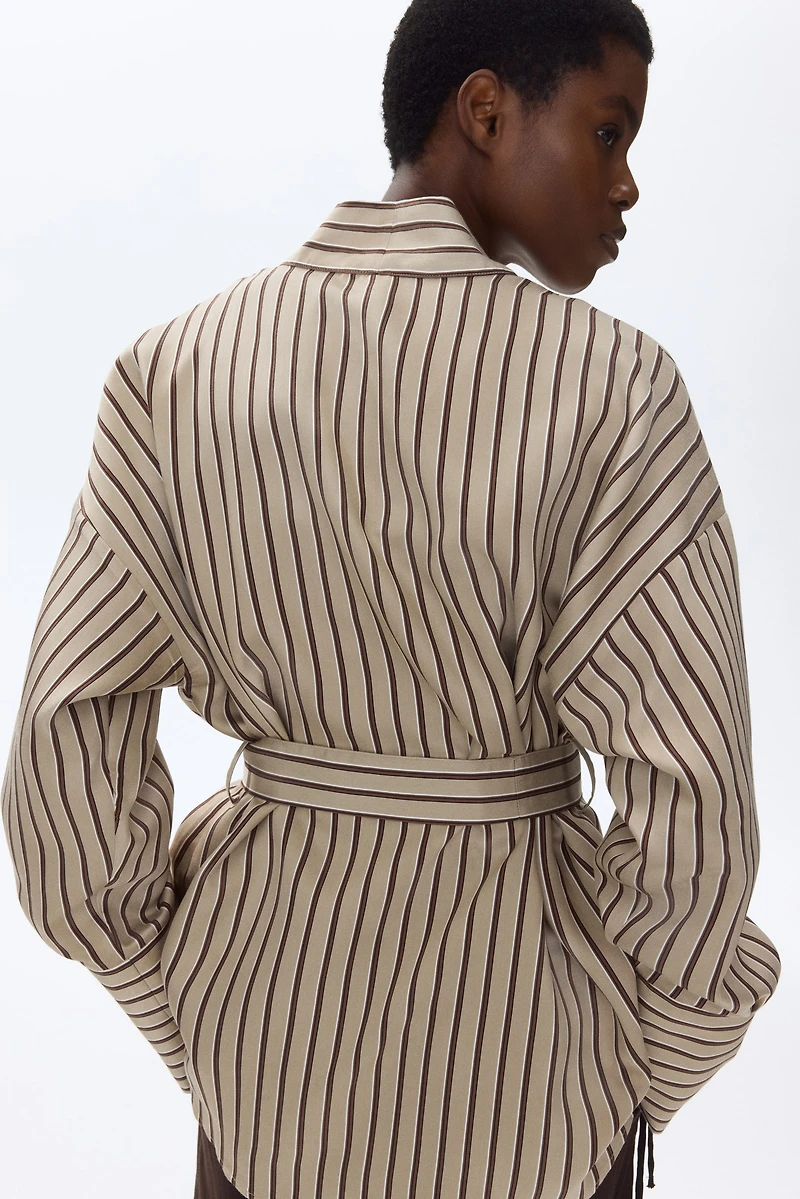 Wrap Top with Tie Belt