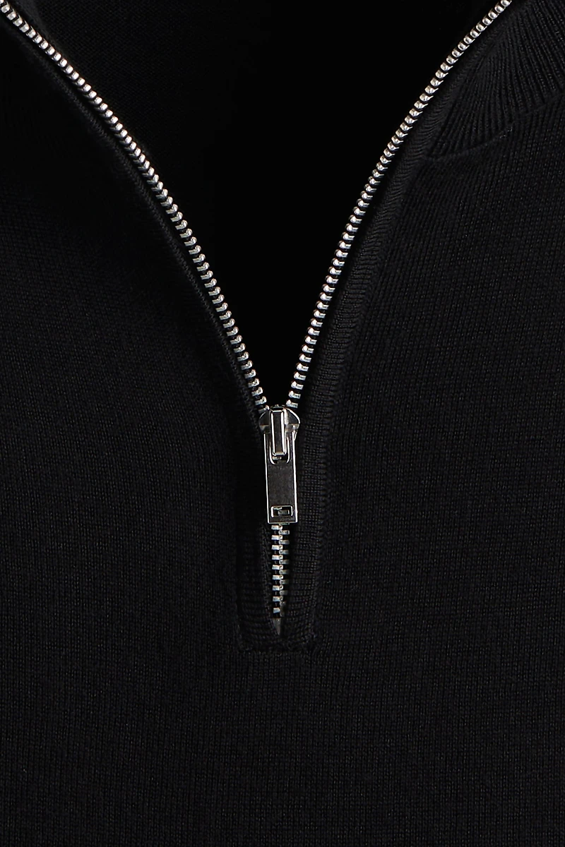 Regular-Fit Half-Zip Merino Wool Sweater