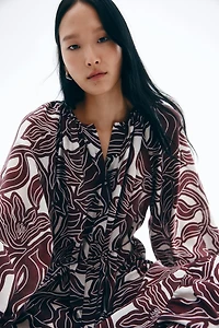 Oversized Tie-Belt Dress