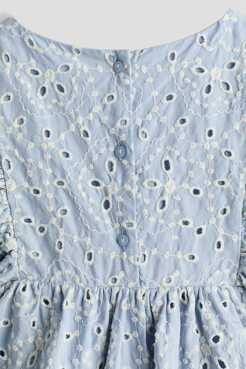 Eyelet-Embroidered Cotton Dress