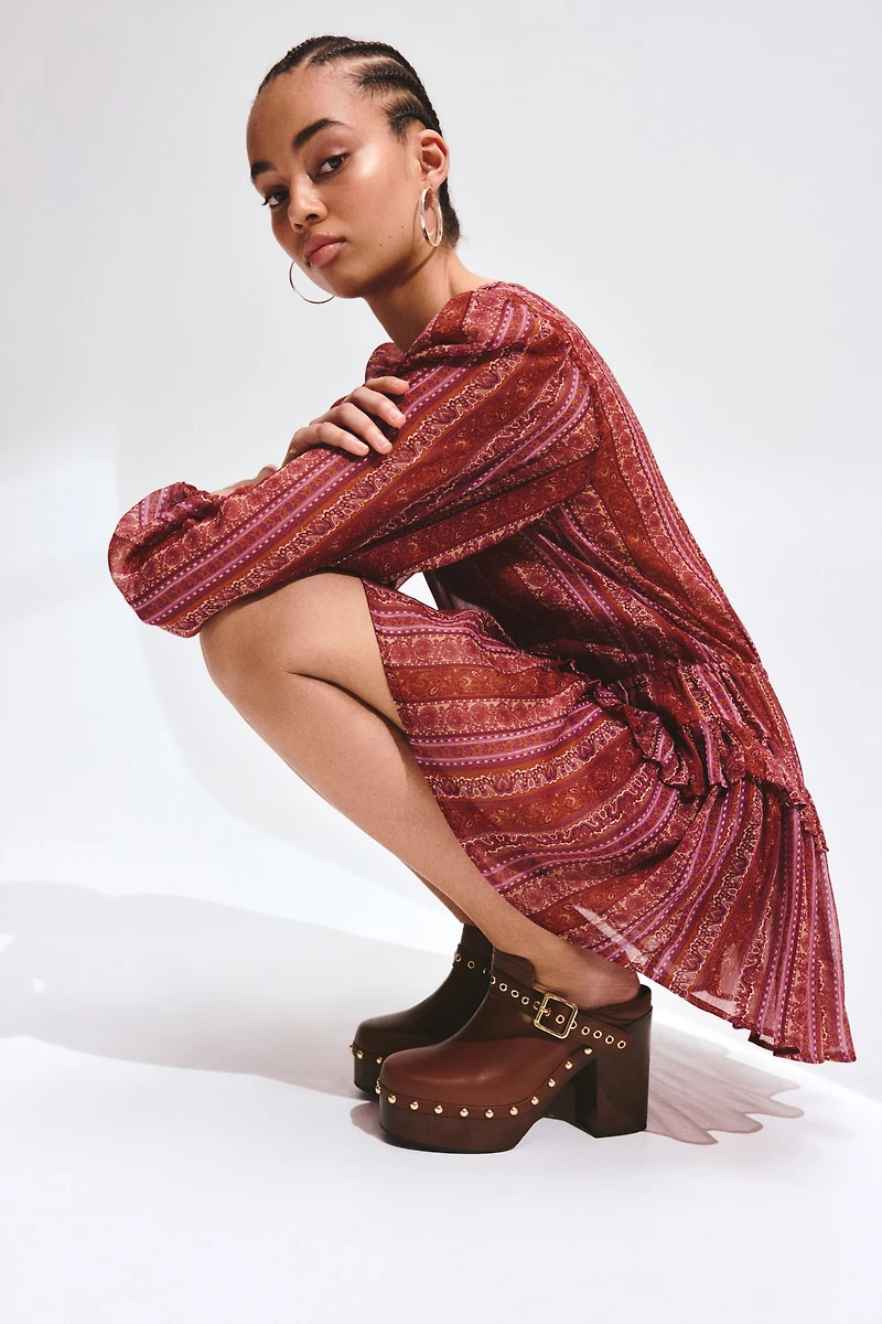 Heeled Platform Clogs