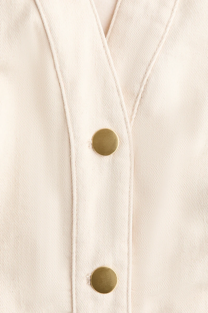 Short-Sleeved Denim Dress