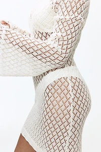 Pointelle-Knit Beach Dress