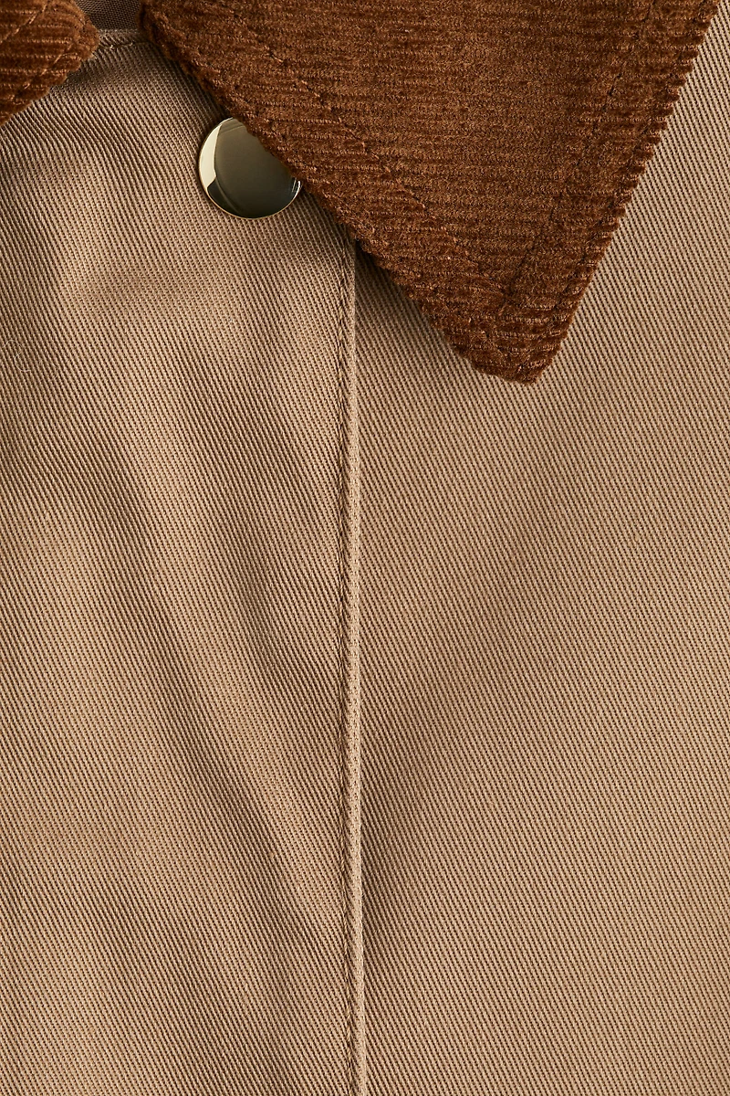 Jacket with Corduroy Collar