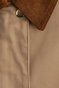 Jacket with Corduroy Collar