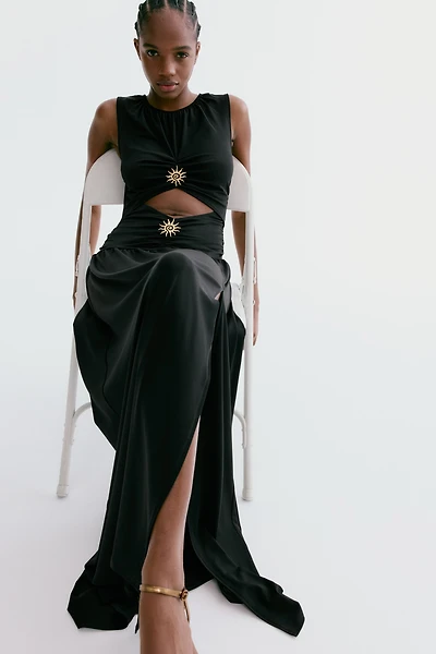Robe maxi découpée