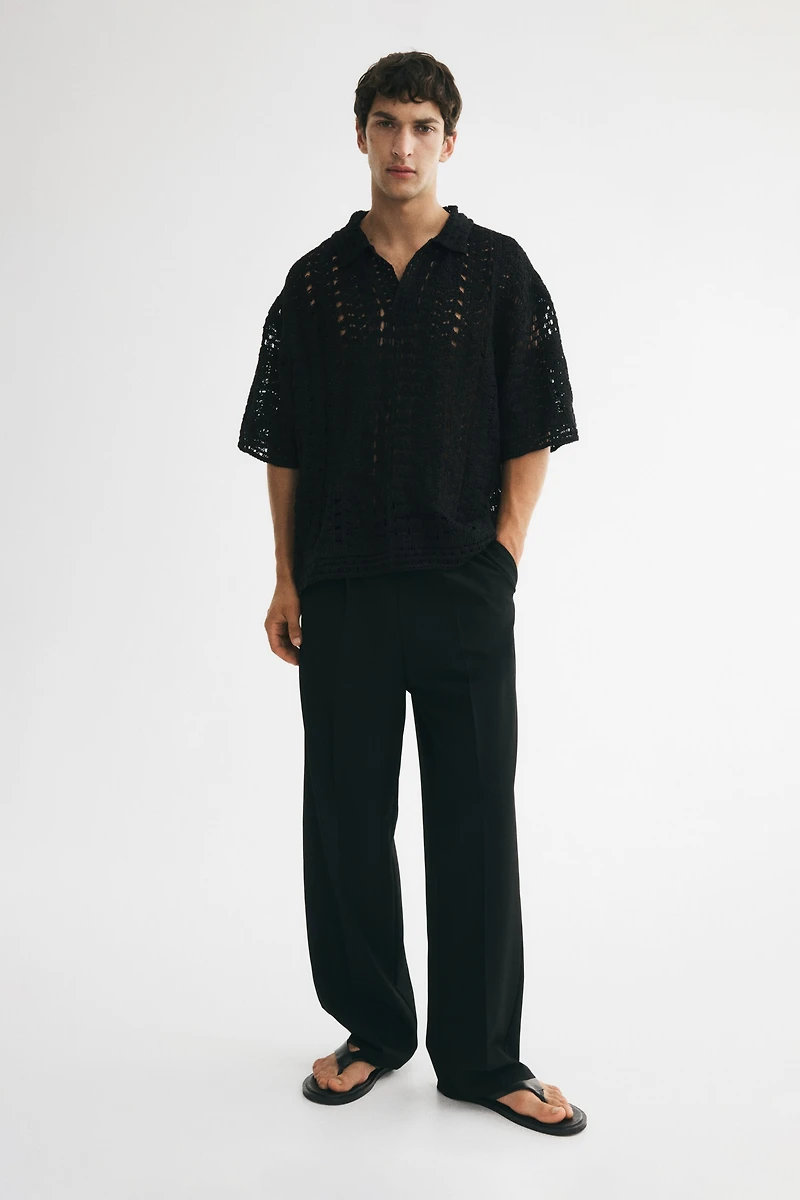 Polo décontracté d’aspect crochet