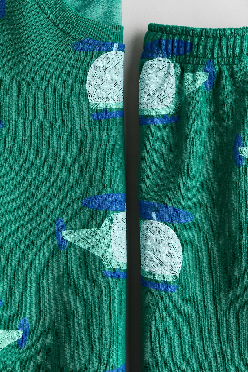 2-Piece Printed Sweatshirt and Joggers Set