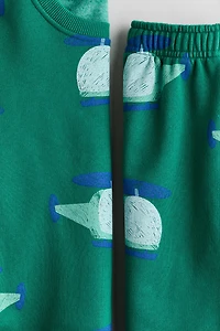 2-Piece Printed Sweatshirt and Joggers Set