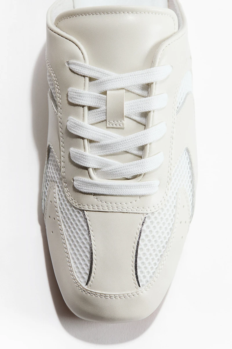 Mules style espadrilles en cuir