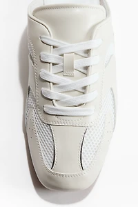 Mules style espadrilles en cuir