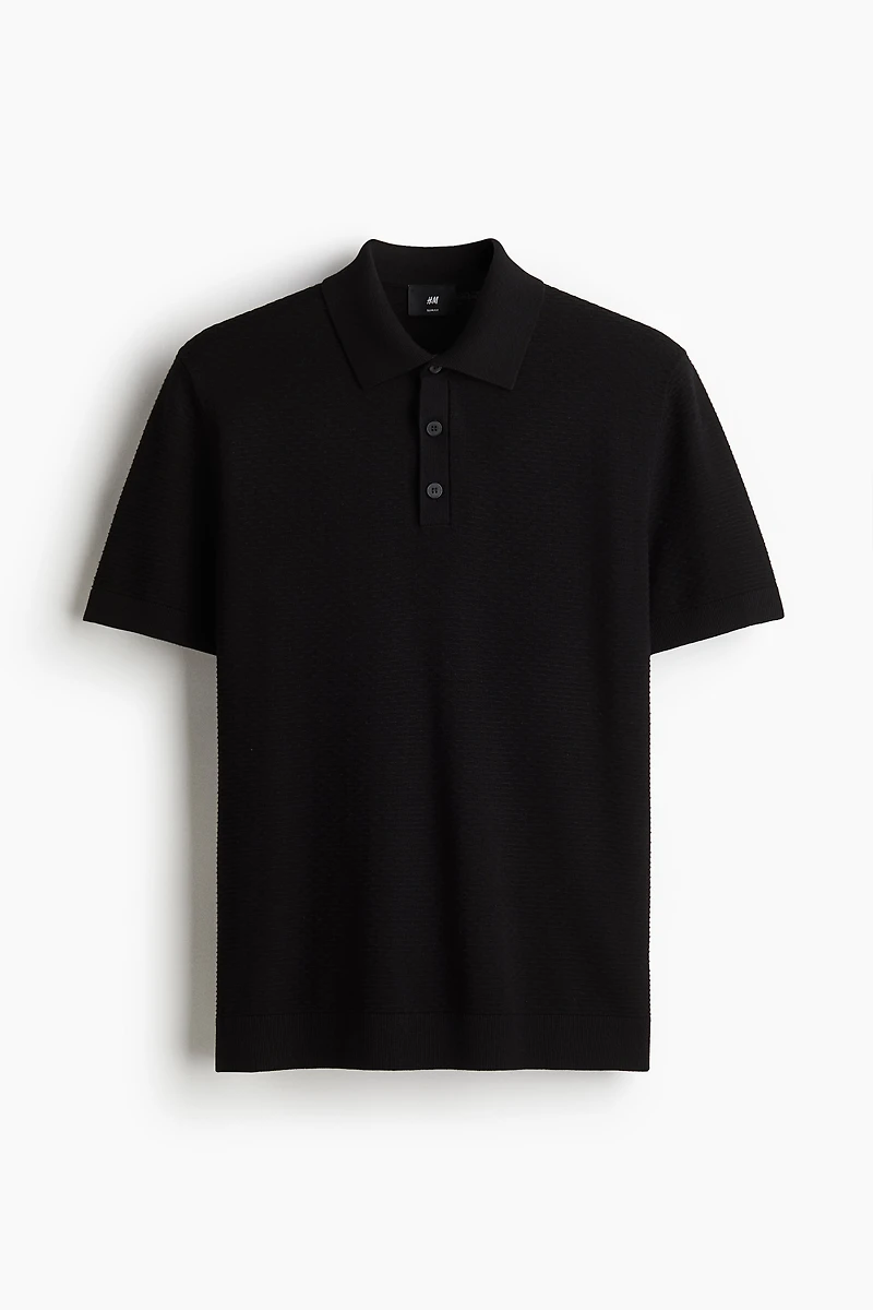 Slim-Fit Textured Polo Shirt