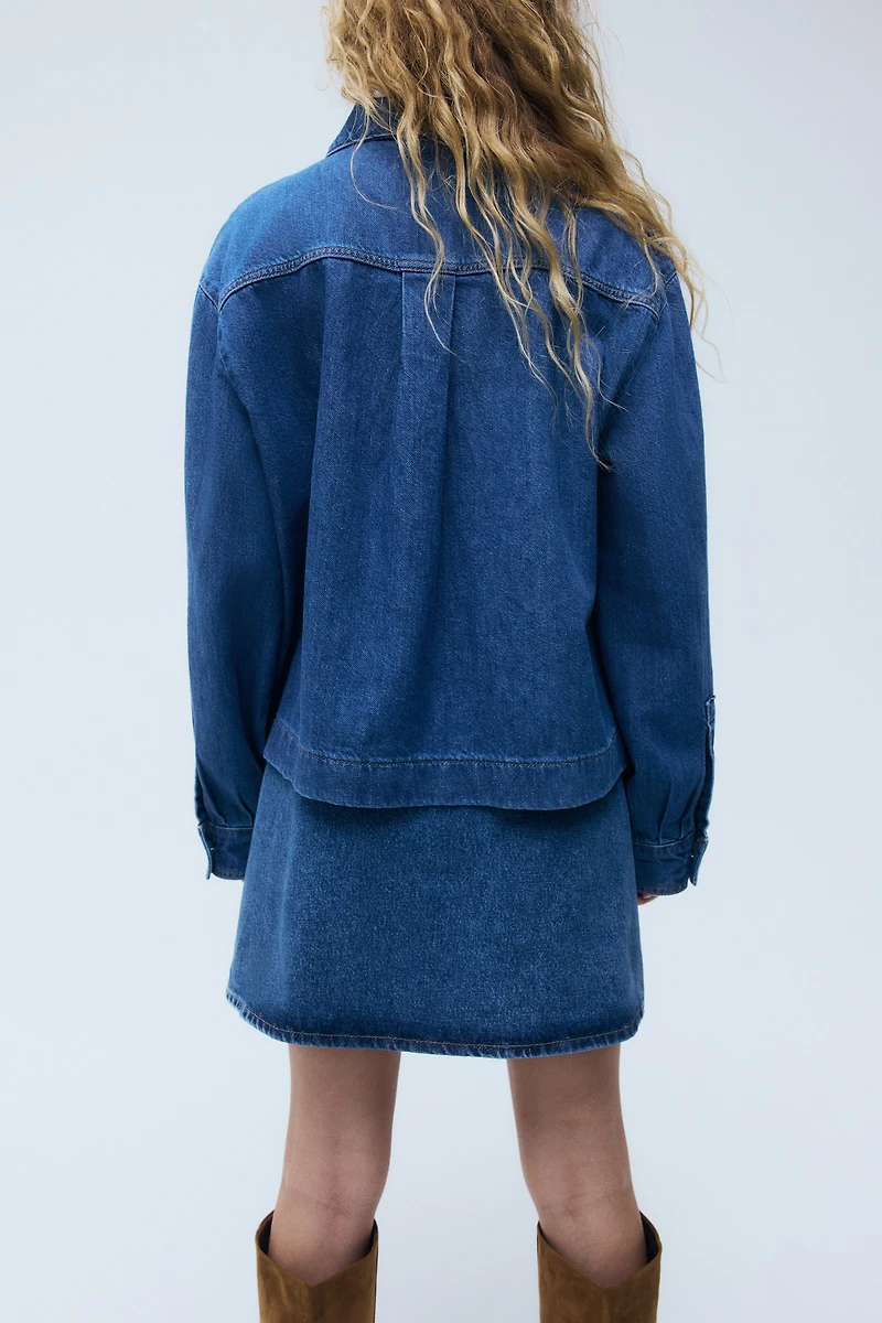 Chemise à enfiler en denim