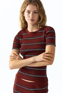 Haut en tricot côtelé