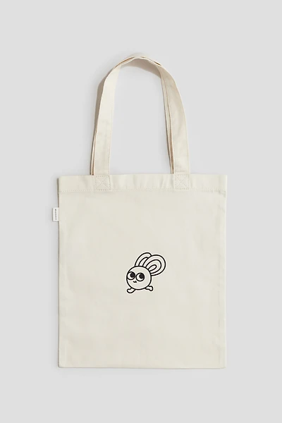 Sac fourre-tout en coton avec motif imprimé