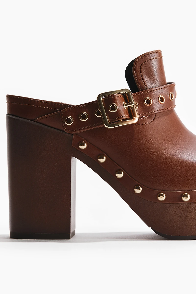 Heeled Platform Clogs