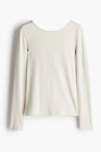 Scoop-Back Microfiber Top