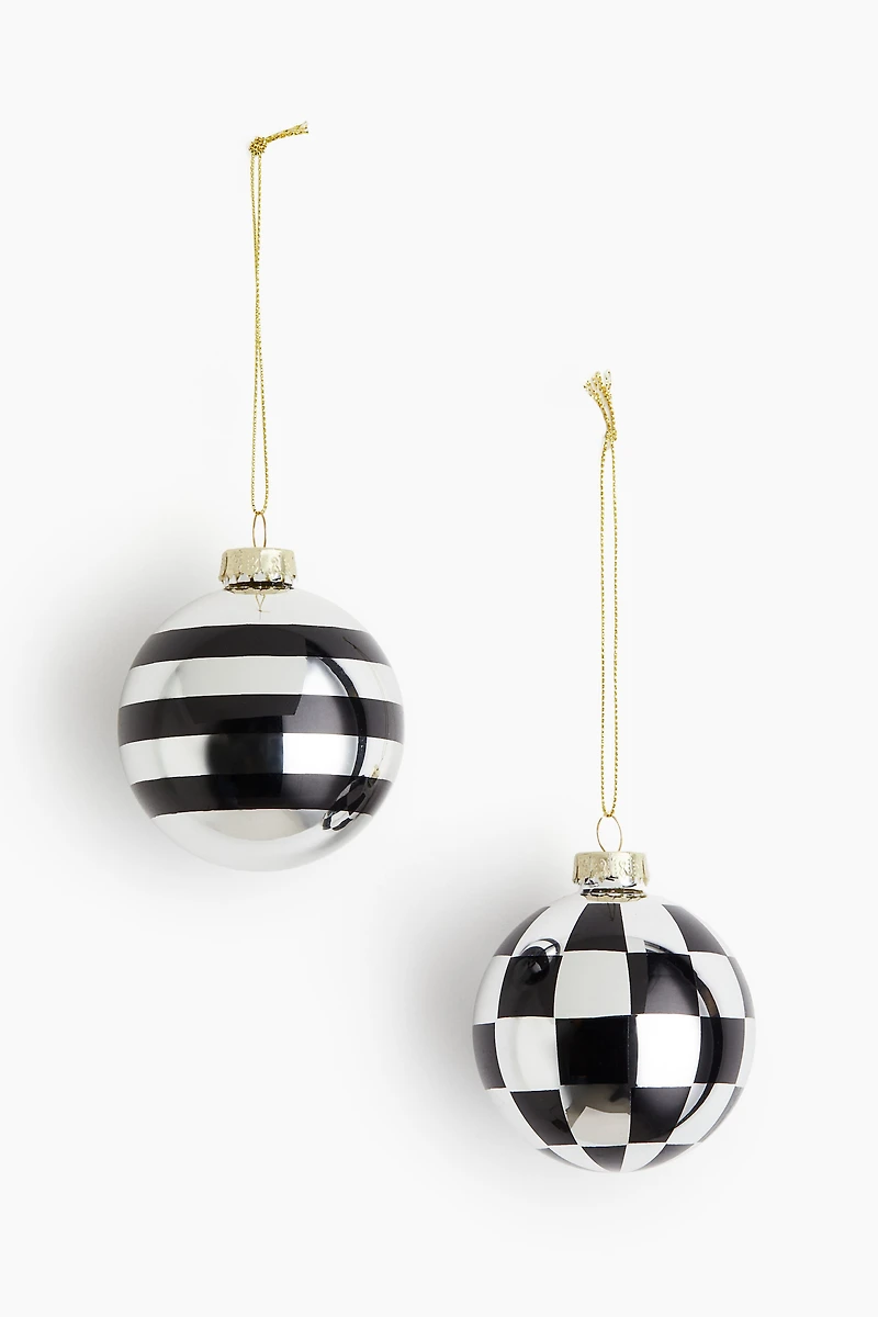 2-Pack Patterned Ornaments