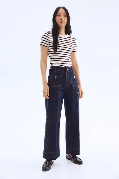 Wide High Ankle Jeans