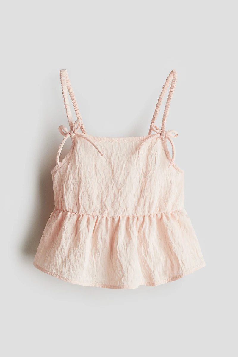 Bow-Detail Peplum Top
