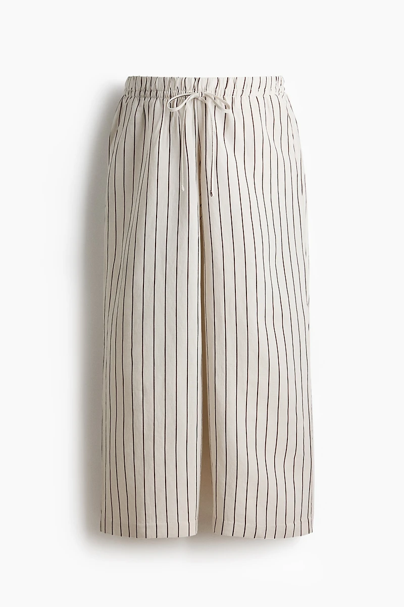 Pantalon MAMA à cordon en lin mélangé