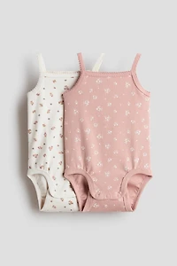 2-Pack Ribbed Cotton Bodysuits
