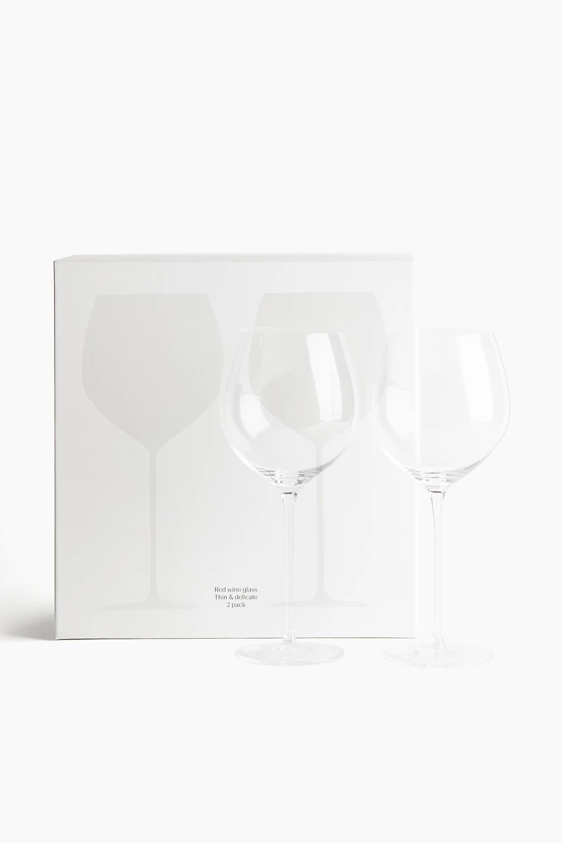 Lot de 2 verres à vin rouge