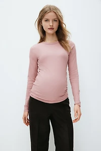 MAMA Ribbed Jersey Top