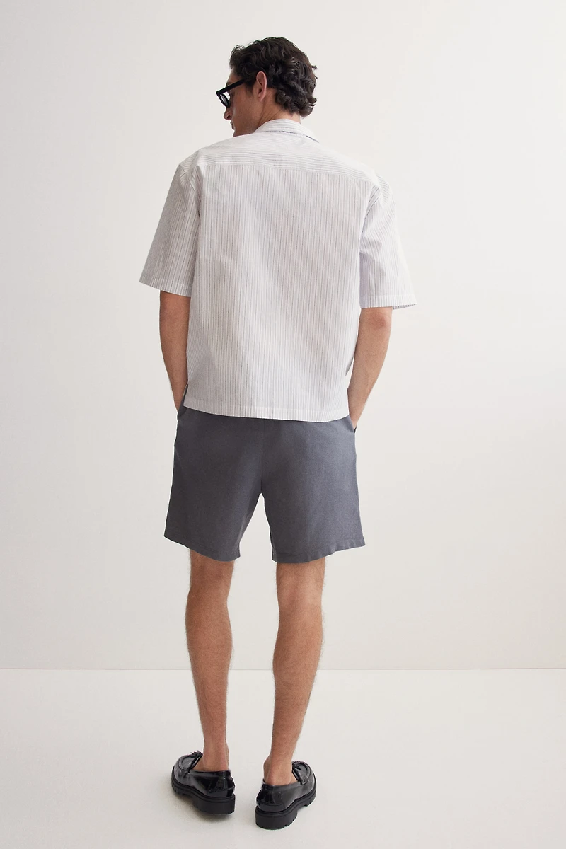 Relaxed-Fit Linen-Blend Shorts
