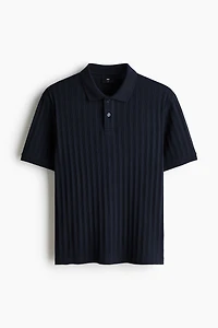 Slim-Fit Textured Jersey Polo Shirt