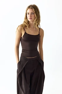 Wrap-Detail Balloon-Leg Pants