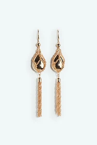 Tasseled Pendant Earrings
