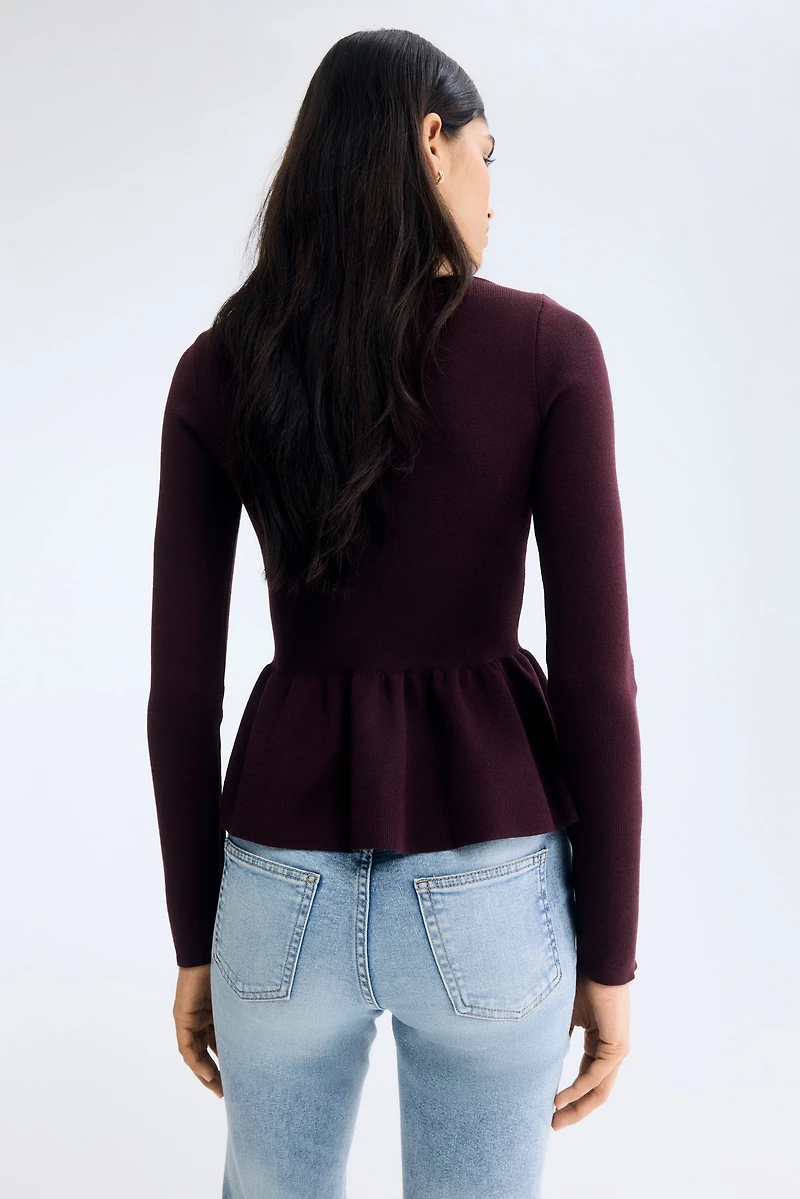 Knit Peplum Top