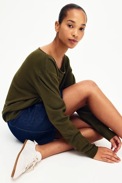 Off-the-Shoulder Sweater