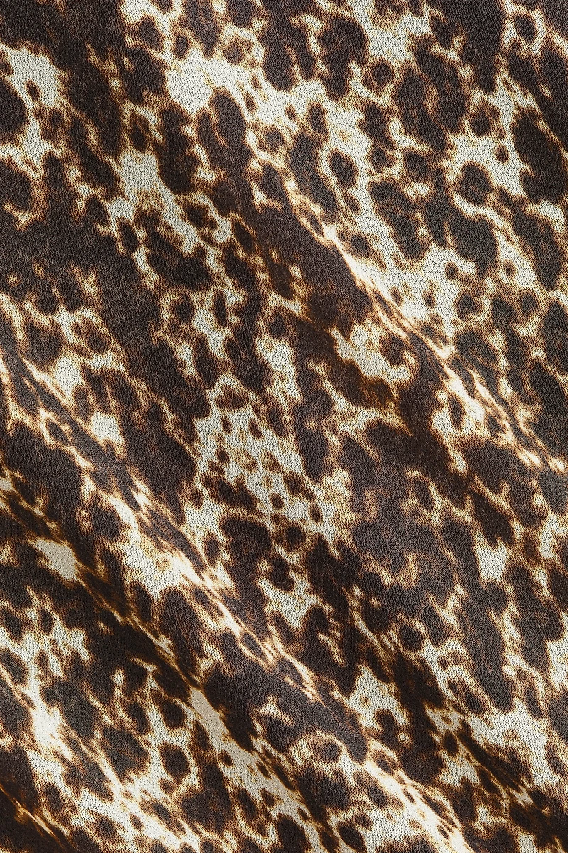 Scarf-Detail Chiffon Dress