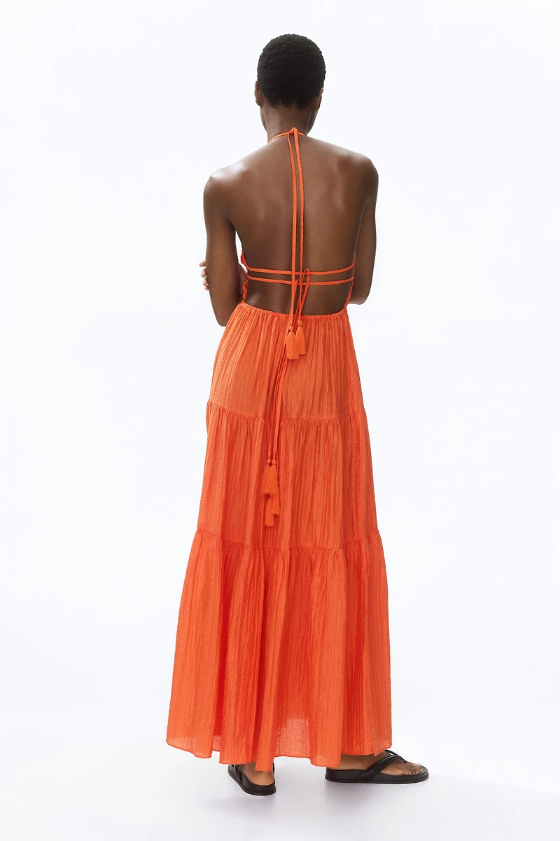 Tiered Halterneck Dress