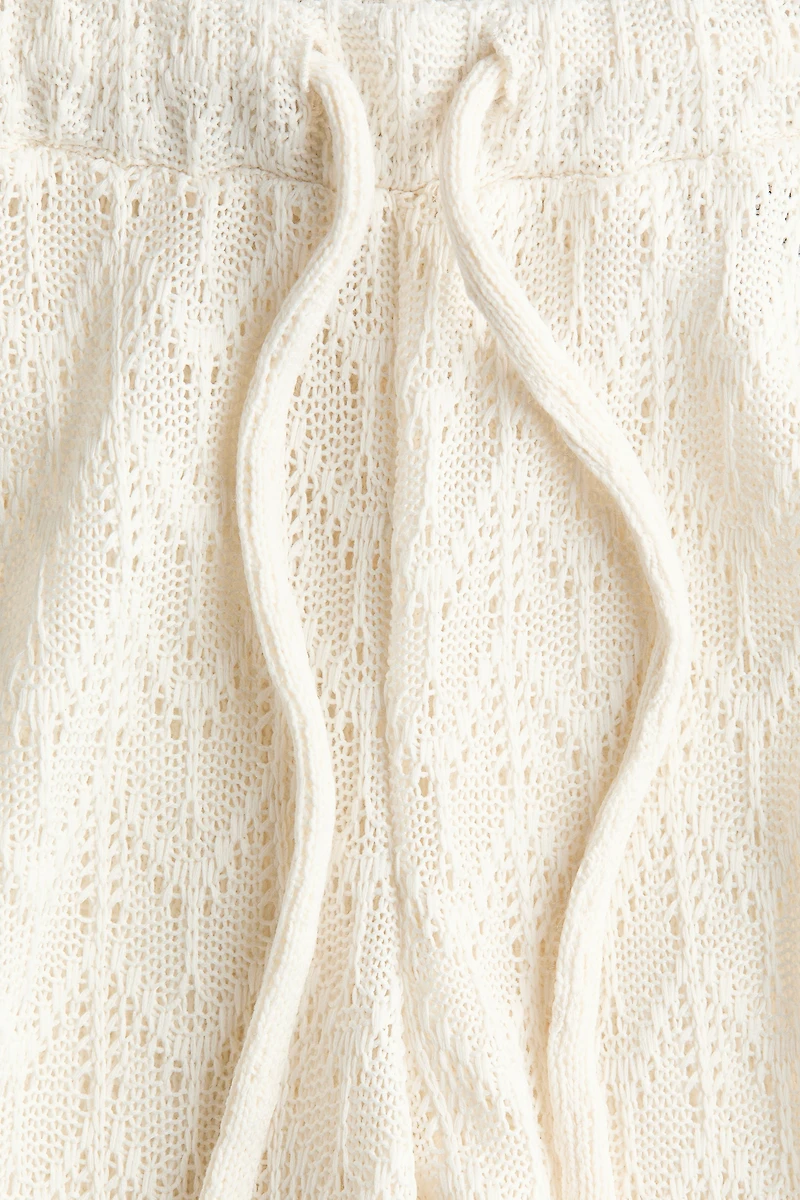 MAMA Pointelle-Knit Drawstring Pants
