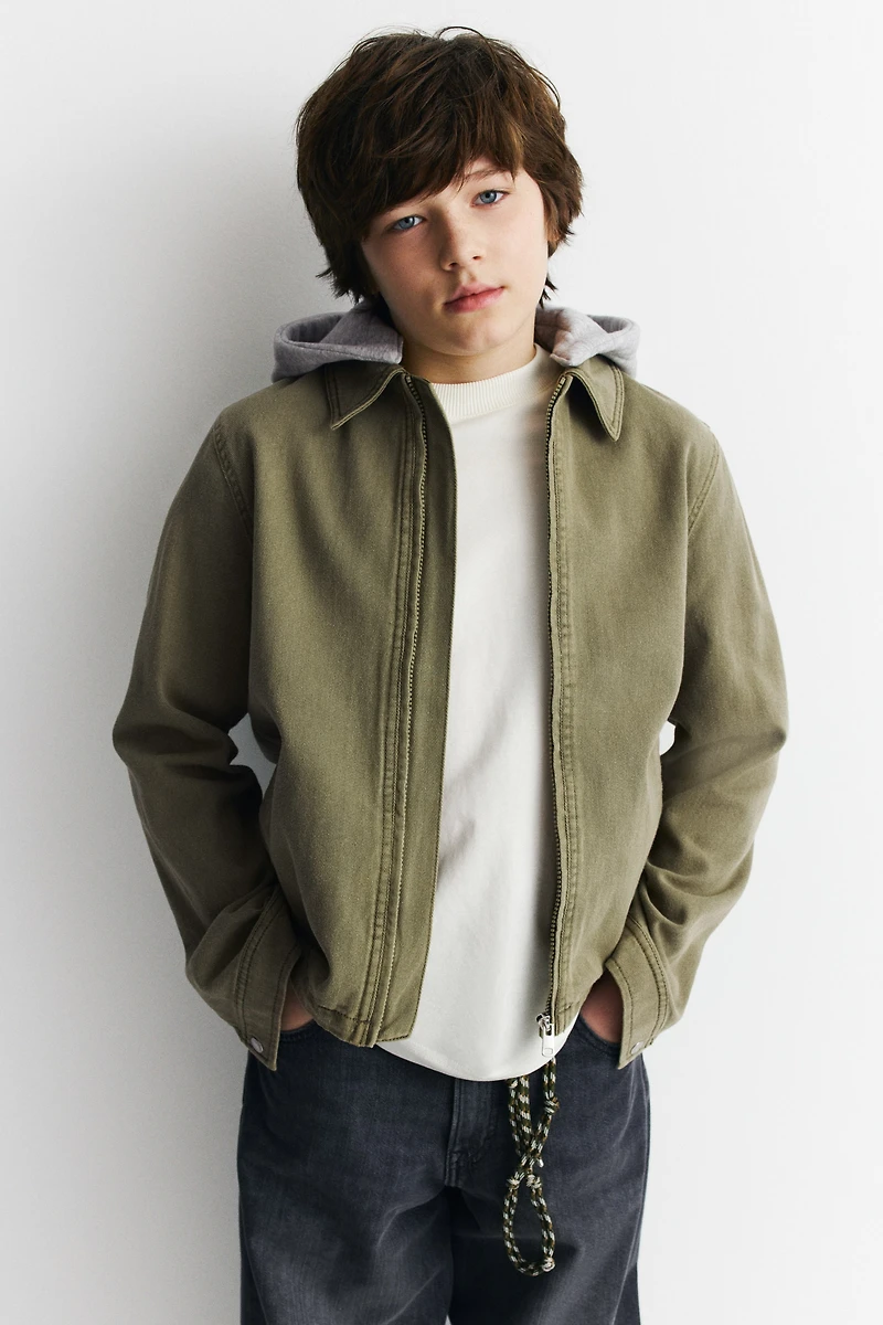 Hooded Twill Shacket