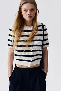 Textured-Knit Cardigan