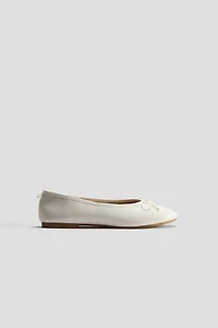 Bow-Detail Ballet Shoes