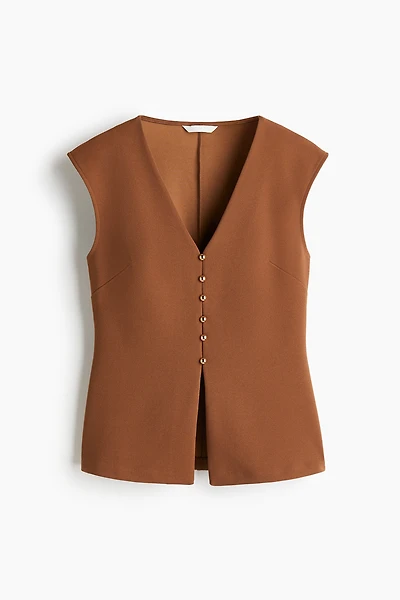 Gilet sans manches en interlock