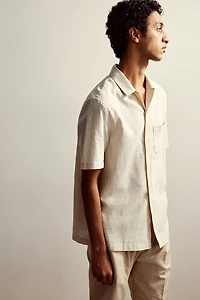 Regular Fit Linen-Blend Resort Shirt