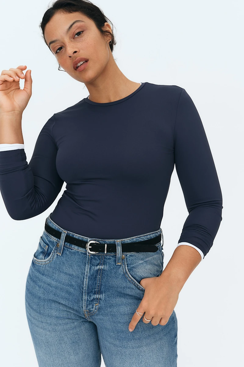 Long-sleeved Microfiber Top