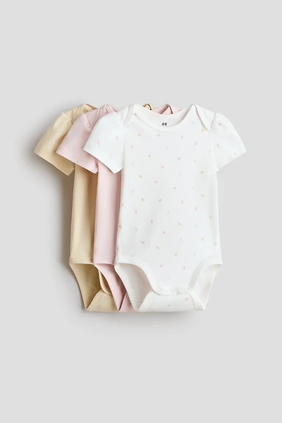 3-Pack Bodysuits with Lap Shoulders