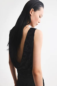Flock-Print Bodycon Dress