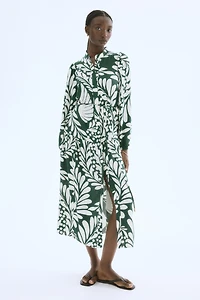 Long Puff-Sleeved Dress