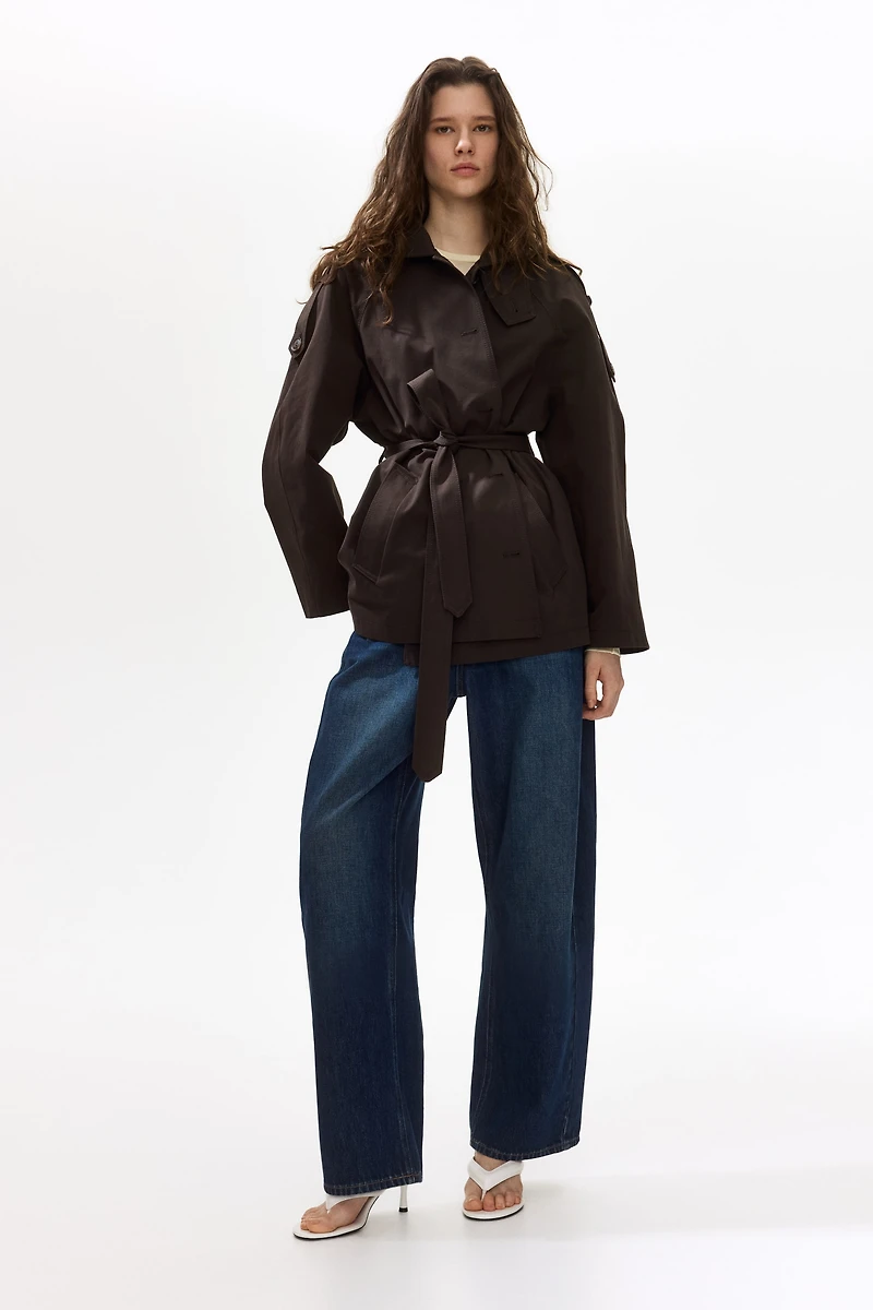 Belted Twill Coat