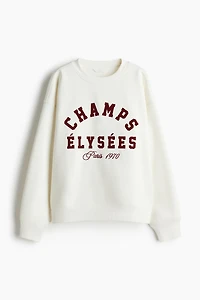 Sweatshirt with Text Motif